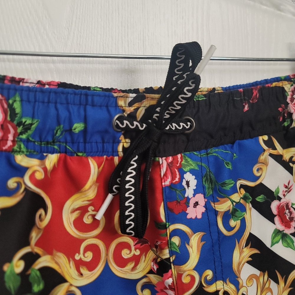 Surf Society Mens Baroque  Drawstring Lined Swim  Board SHORTS Size M - Picture 2 of 10